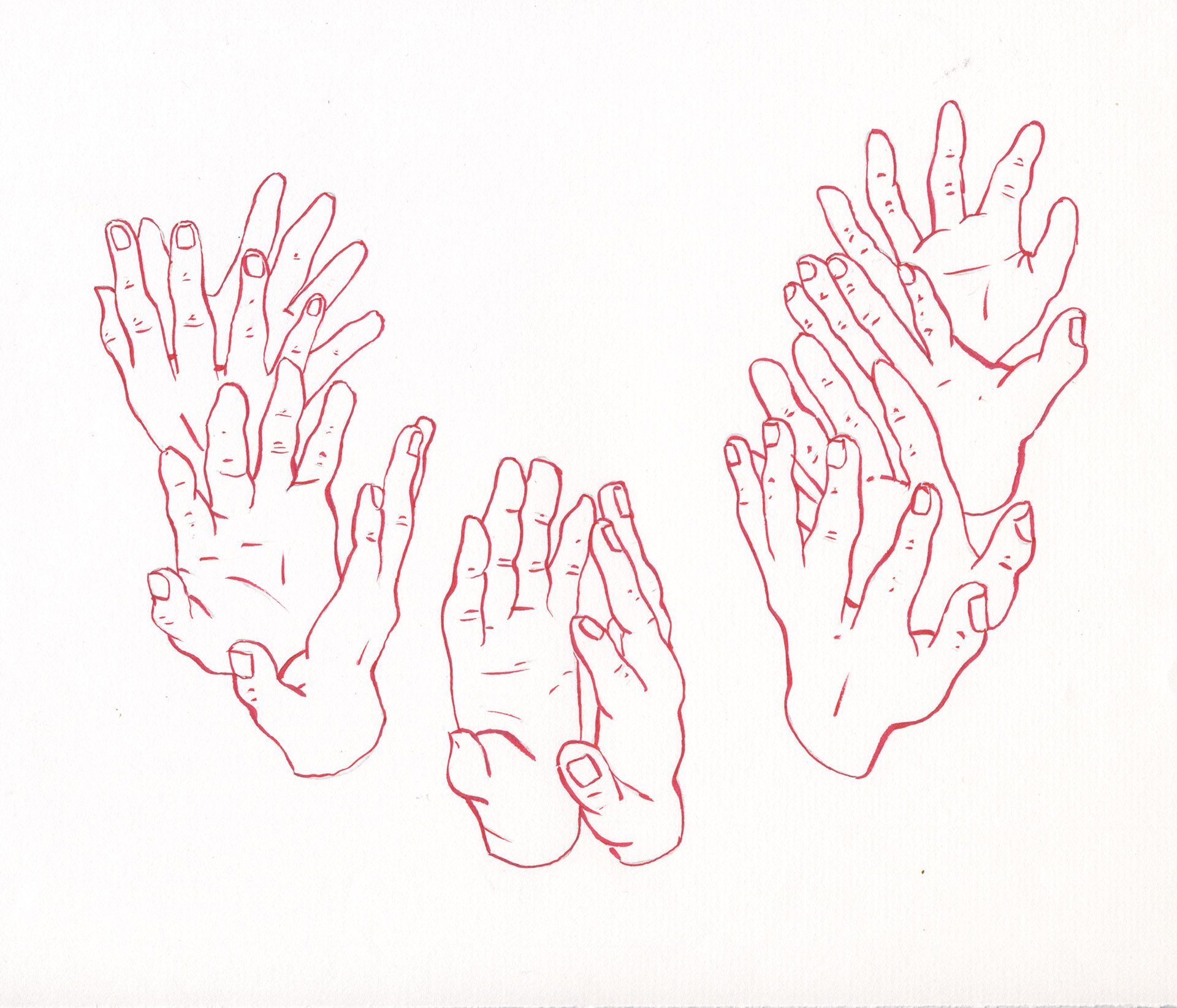 Hands I
ink on paper
25x21cm