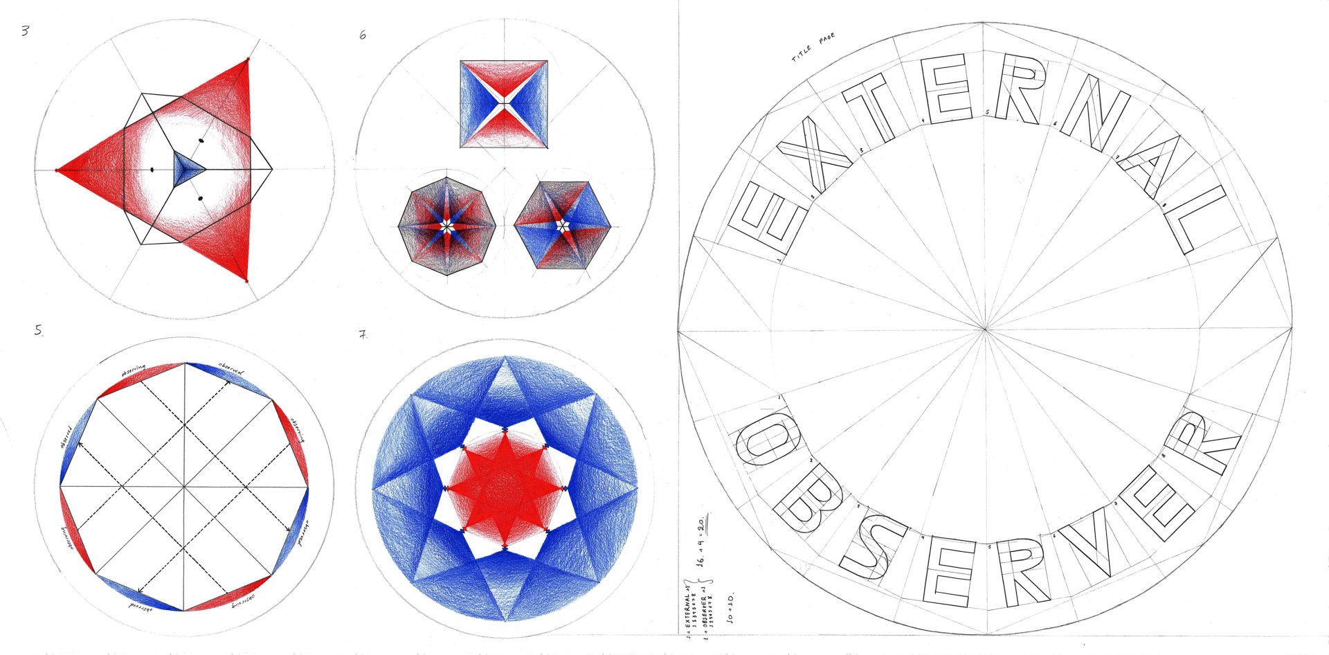 External Observer 1 / ink and pencils on paper / 60x100cm
.