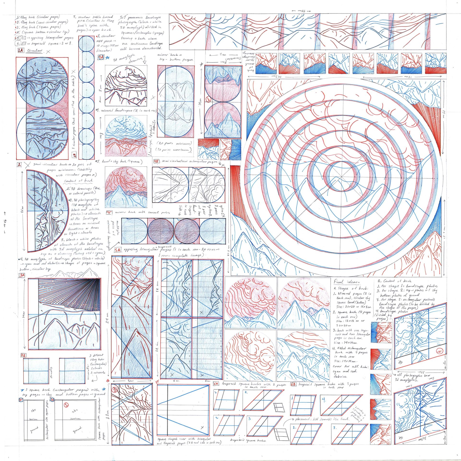 Landscape Study / ink and pencils on paper / 90x90cm
.