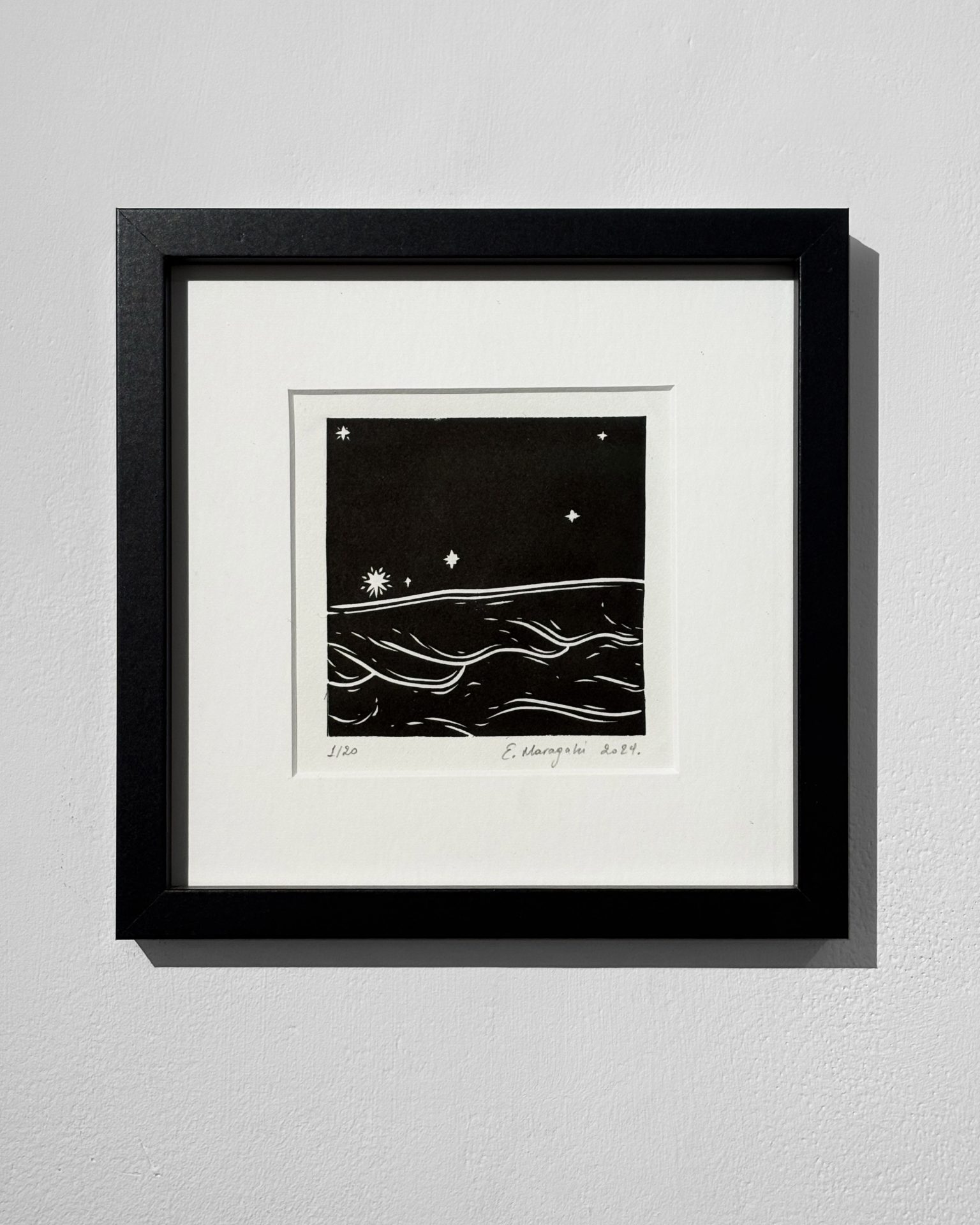 Landscape Fragment / linocut on Japanese Masa paper / 10x10cm
.