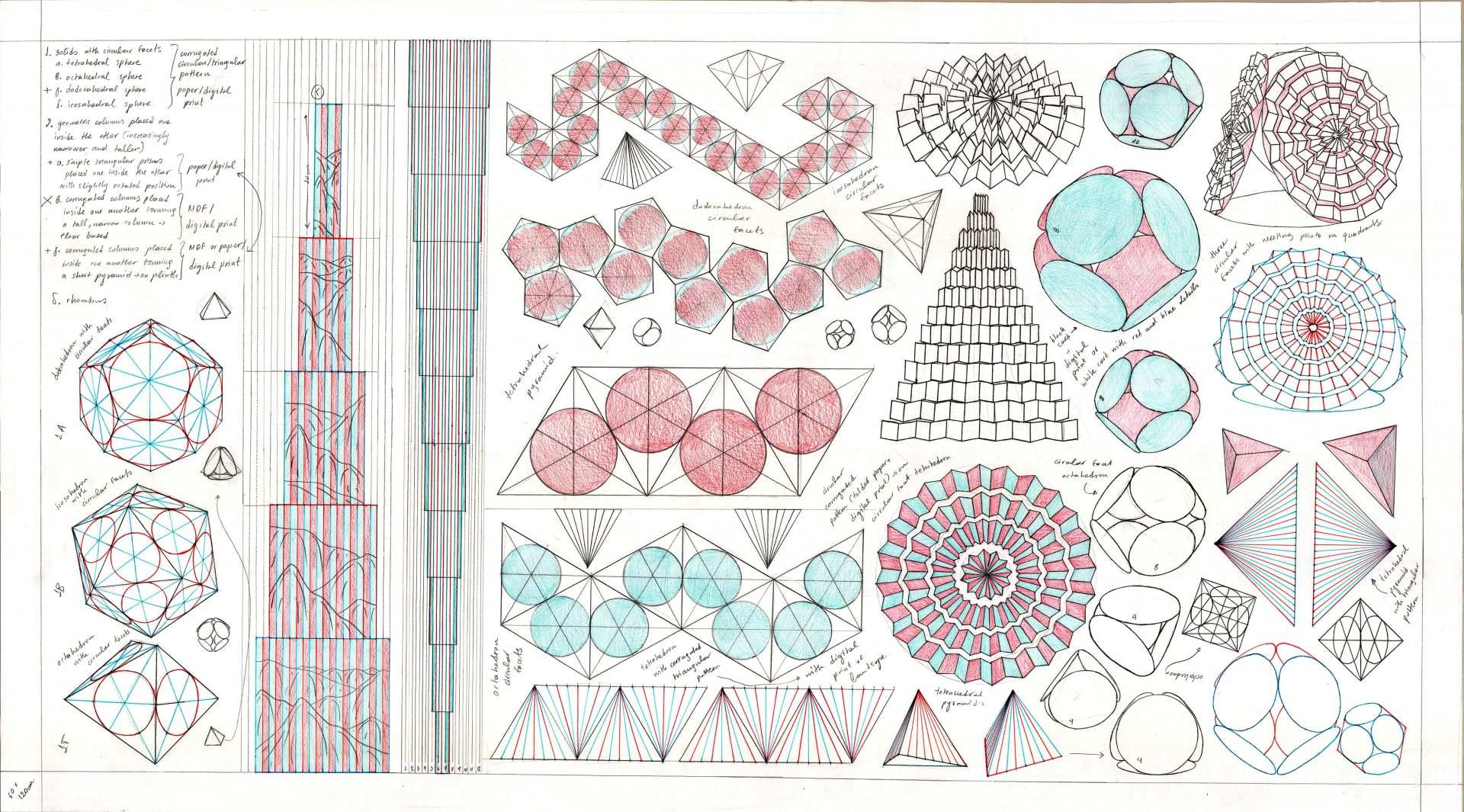 Sculpture Study / ink and pencils on paper / 60x100cm
.