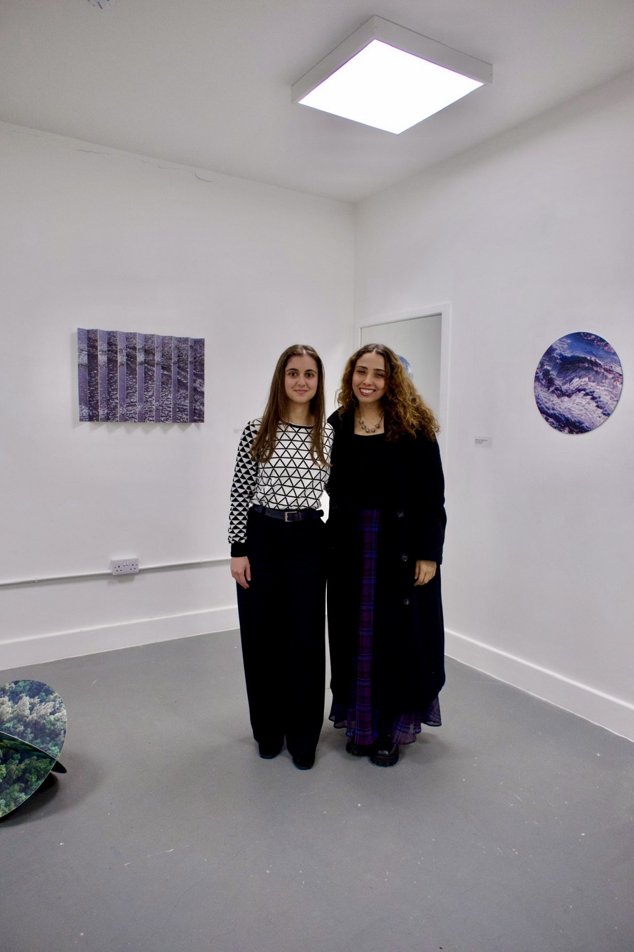 Artist Eleni Maragaki with curator Hanya Elghamry
.
